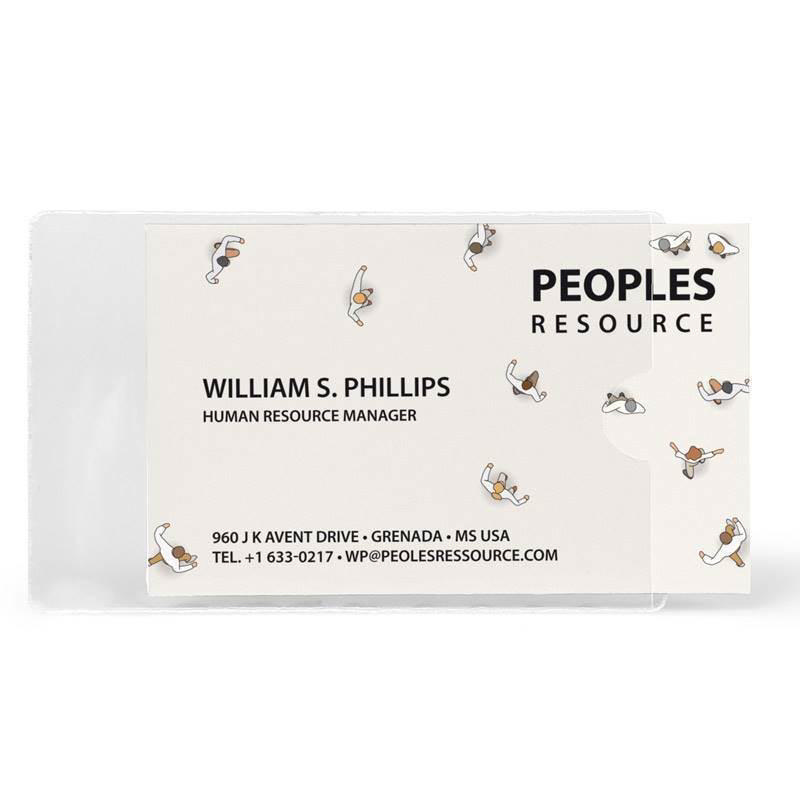 Side-Opening Self-Adhesive Business Card Pockets