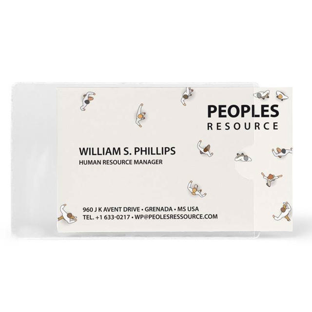 Side-Opening Self-Adhesive Business Card Pockets