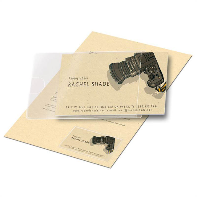 Side-Opening Self-Adhesive Business Card Pockets