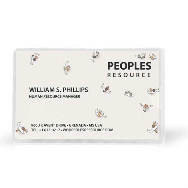 Side-Opening Self-Adhesive Business Card Pockets