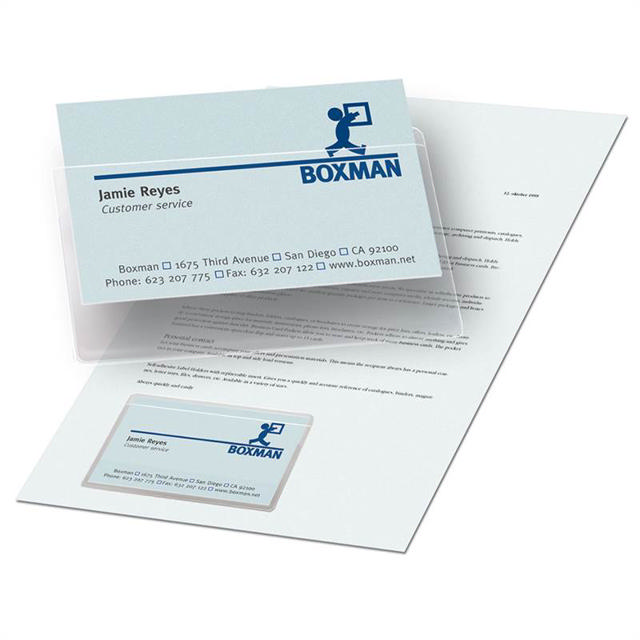 Top-Loading Self-Adhesive Business Card Pockets