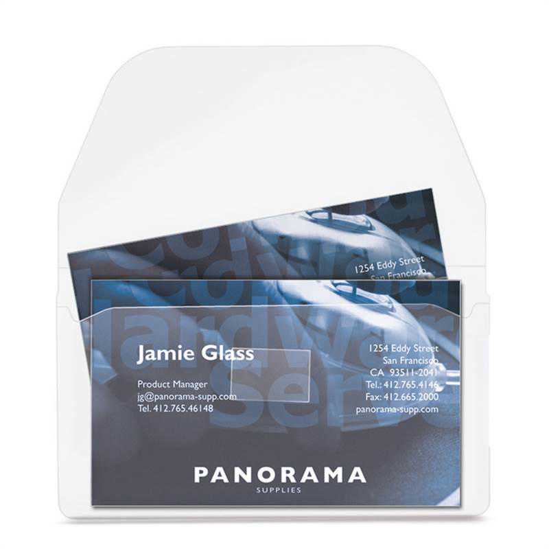 Self-Adhesive Business Card Pockets with Flap