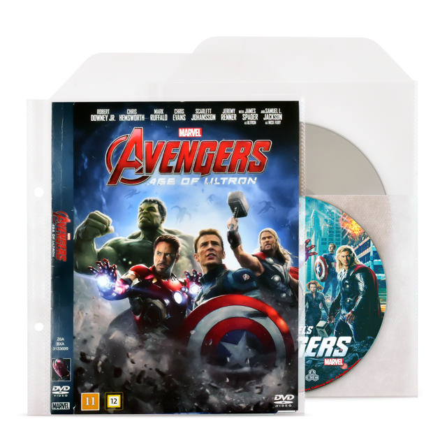 DVD Bundle - 50 Double DVD Sleeves with Felt + 2 Two-Ring Binders