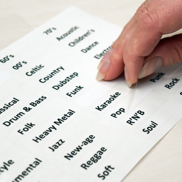 CD Dividers with Labels with Pre-printed Film Genres