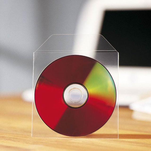 Non-adhesive CD ROM Pocket with Flap