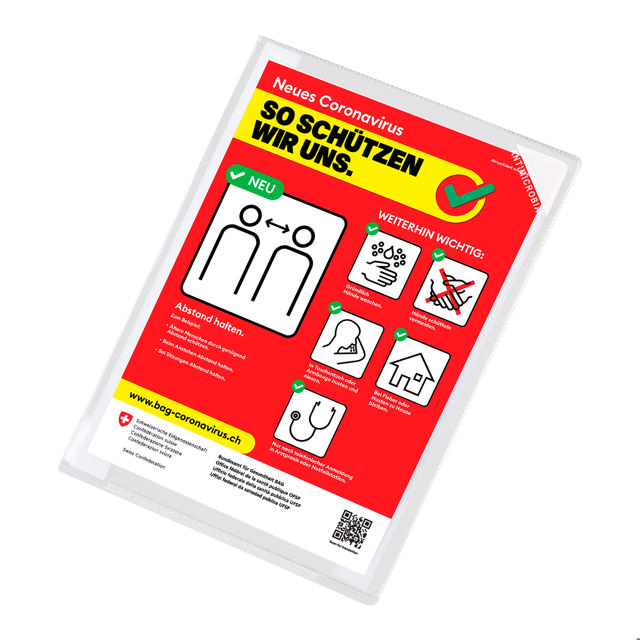 Kang Easy Clic Antimicrobial Signage Pockets Repositionable Adhesive, A4 Size