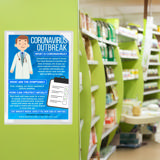 Kang Easy Clic Antimicrobial Signage Pockets Repositionable Adhesive, A4 Size