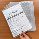 Kang Antimicrobial Self-Adhesive Signage Pockets, Repositionable, A4 Size