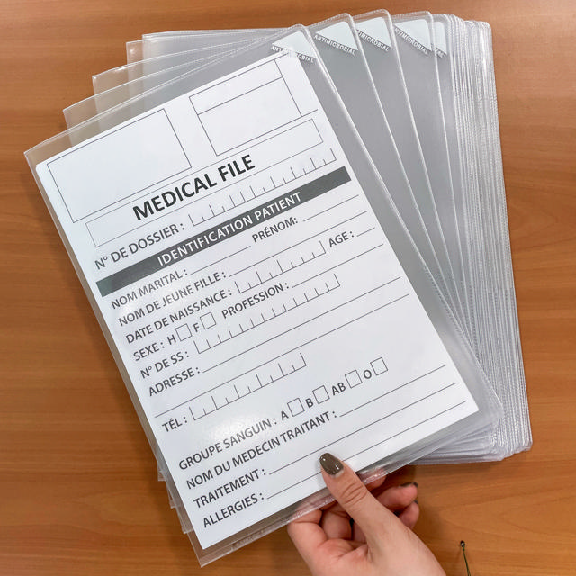 Kang Antimicrobial Self-Adhesive Signage Pockets, Repositionable, A4 Size