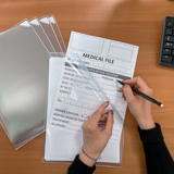 Kang Antimicrobial Self-Adhesive Signage Pockets, Repositionable, A4 Size