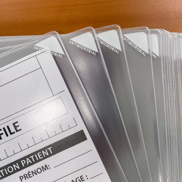 Kang Antimicrobial Self-Adhesive Signage Pockets, Repositionable, A4 Size