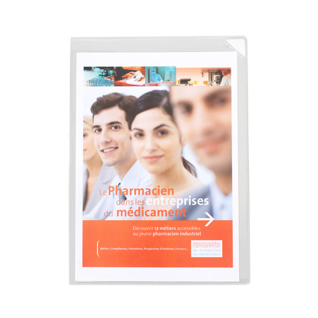 Kang Antimicrobial Self-Adhesive Signage Pockets, Repositionable, A4 Size