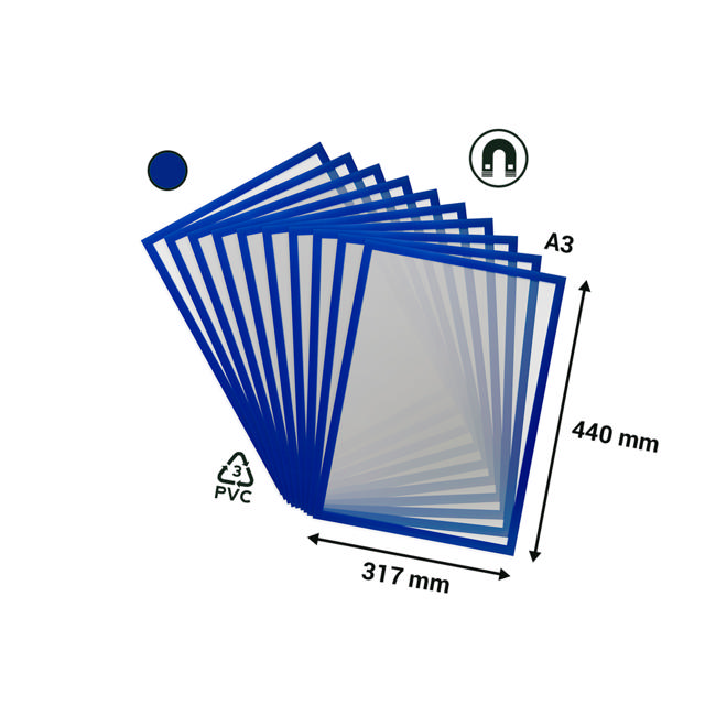 Magneto Pro Magnetic Display Frames - A3 Size - Blue