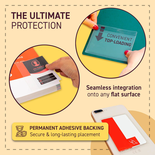 Self-adhesive Poly Pocket, Top Opening, 3'' x 5'' 