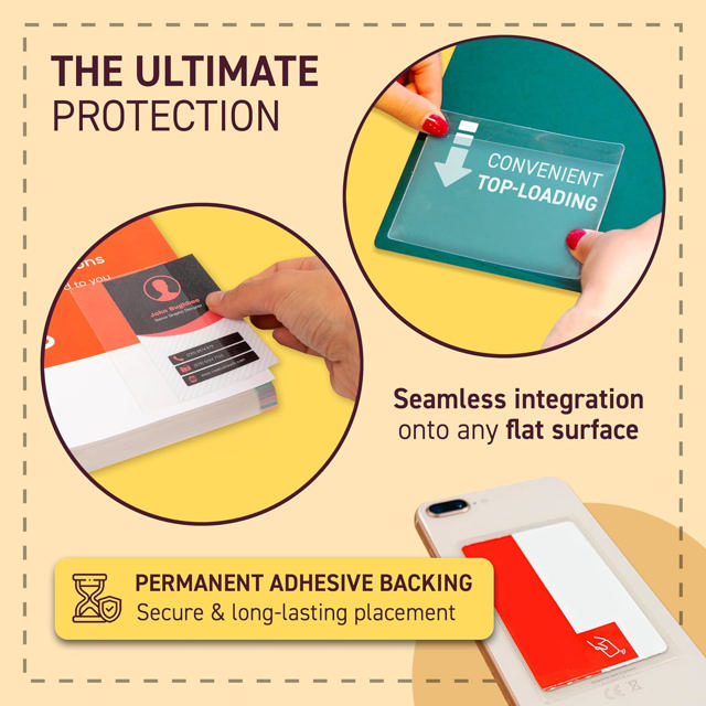 Self-adhesive Poly Pocket, Top Opening, 4'' x 6'' 