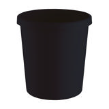 Trash can, black, 4.75-gallon capacity