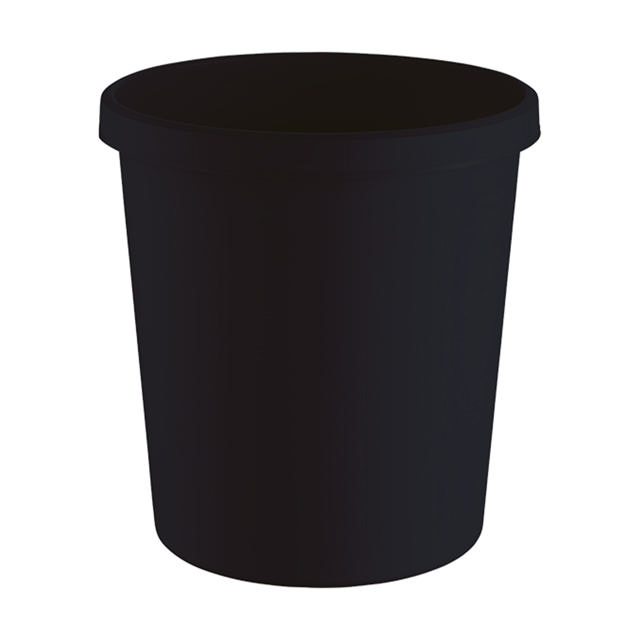 Trash can, black, 4.75-gallon capacity