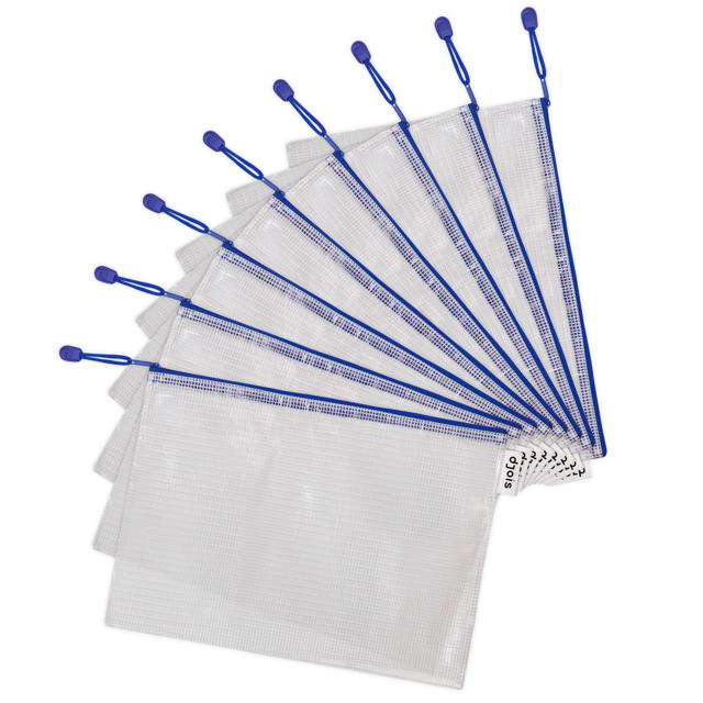 Zipper Storage Bags - A4 Size - Blue