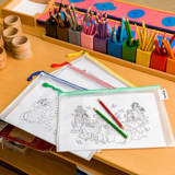 Zipper Storage Bags - A4 Size - Blue