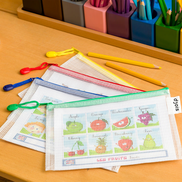 Zipper Storage Bags - A4 Size - Red