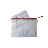 Zipper Storage Bags - A4 Size - Red
