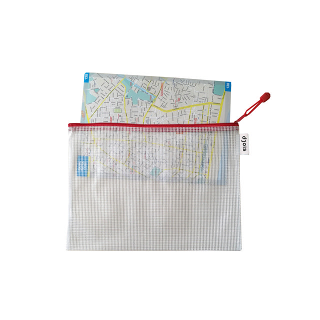 Zipper Storage Bags - A4 Size - Red