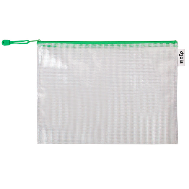 Zipper Storage Bags - A4 Size - Green