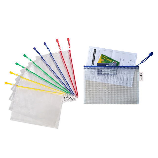 Zipper Storage Bags - A4 Size - Assorted