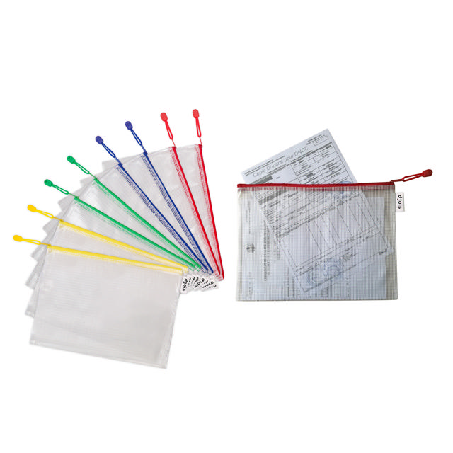 Zipper Storage Bags - A4 Size - Assorted