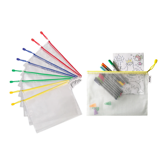 Zipper Storage Bags - A4 Size - Assorted