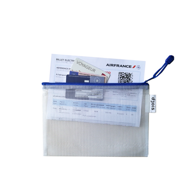 Zipper Storage Bags - A5 Size - Blue
