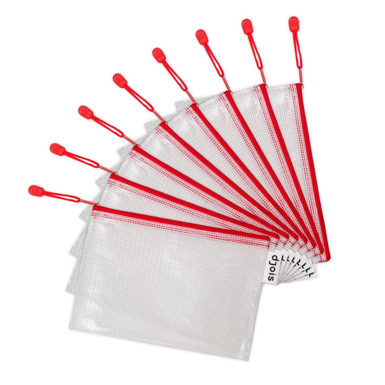 Zipper Storage Bags - A5 - Red