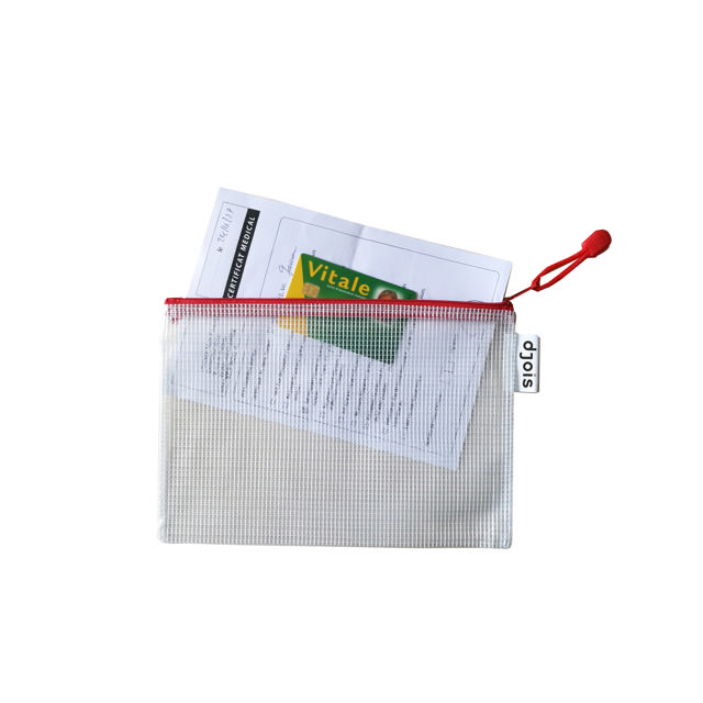 Zipper Storage Bags - A5 - Red