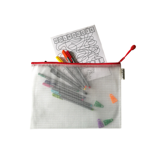 Zipper Storage Bags - A5 - Red