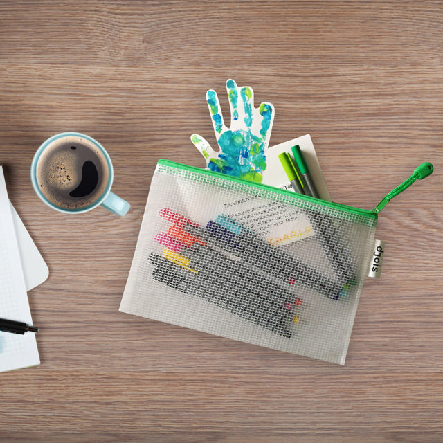 Zipper Storage Bag - A5 Size - Green