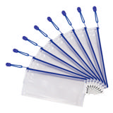 Zipper Storage Bags - Checkbook Size - Blue
