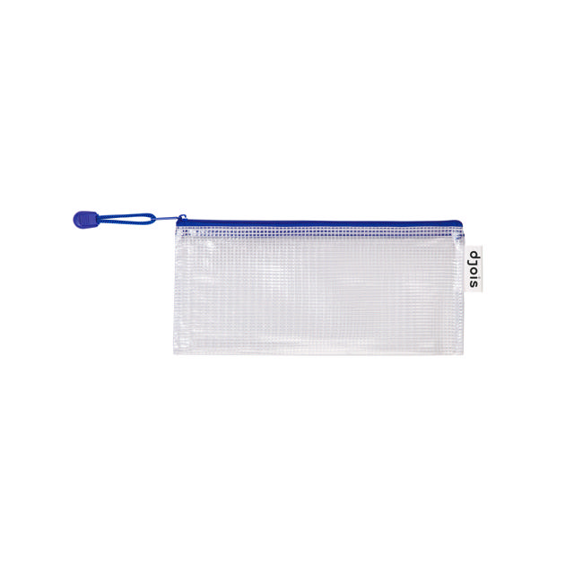 Zipper Storage Bags - Checkbook Size - Blue