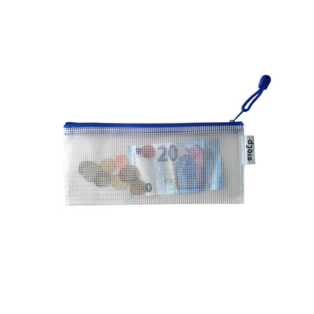 Zipper Storage Bags - Checkbook Size - Blue