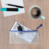 Zipper Storage Bags - Checkbook Size - Blue