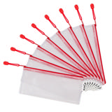 Zipper Storage Bags - Checkbook Size - Red