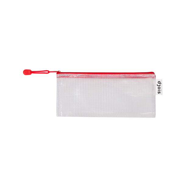 Zipper Storage Bags - Checkbook Size - Red