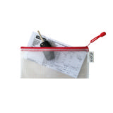 Zipper Storage Bags - Checkbook Size - Red