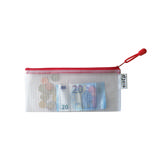 Zipper Storage Bags - Checkbook Size - Red