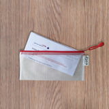 Zipper Storage Bags - Checkbook Size - Red