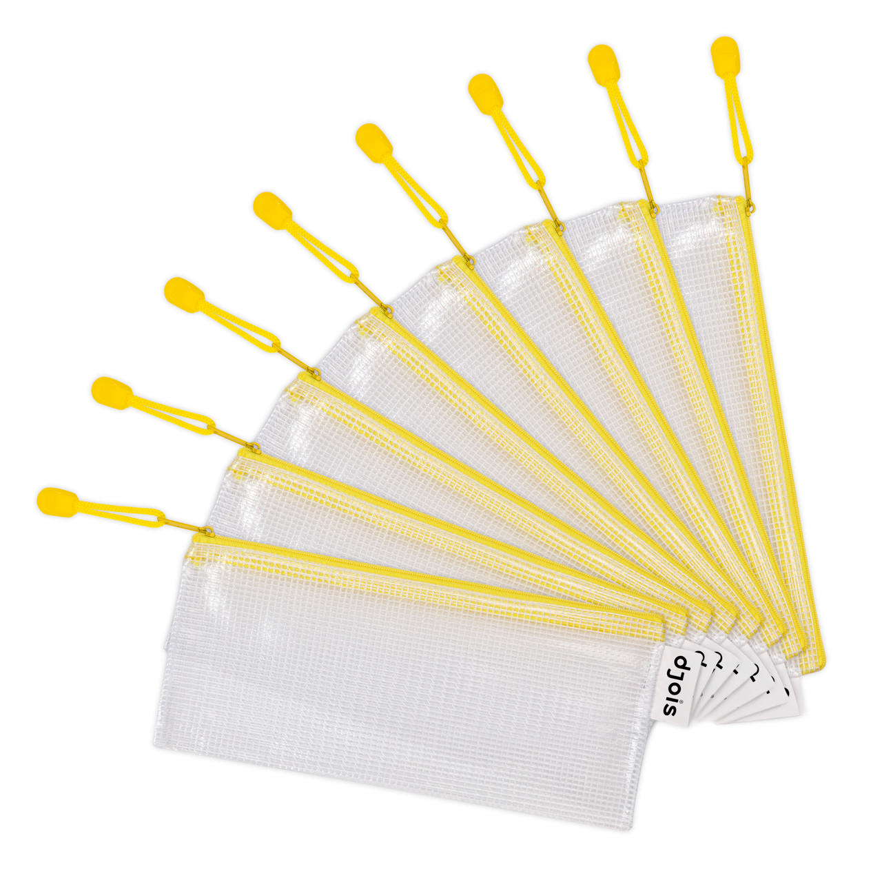Zipper Storage Bags - Checkbook Size - Yellow