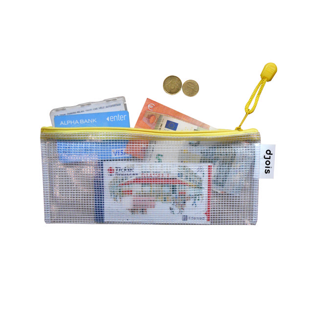 Zipper Storage Bags - Checkbook Size - Yellow