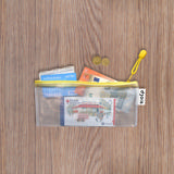 Zipper Storage Bags - Checkbook Size - Yellow