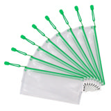 Zipper Storage Bags - Checkbook Size - Green