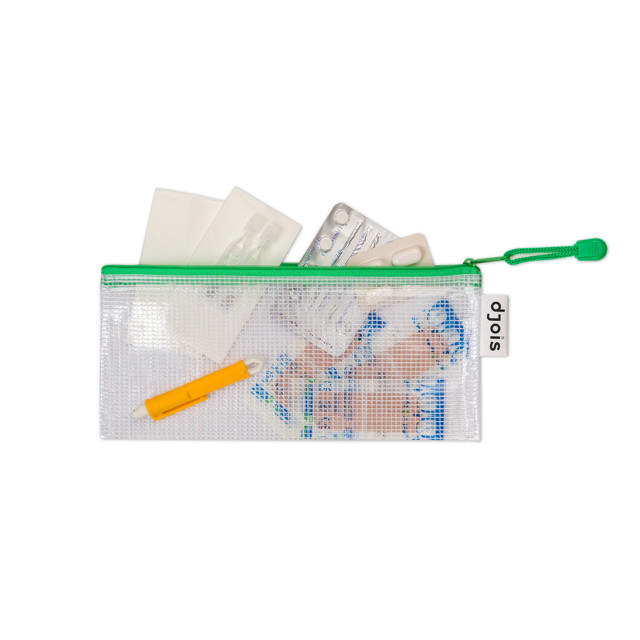 Zipper Storage Bags - Checkbook Size - Green