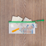 Zipper Storage Bags - Checkbook Size - Green